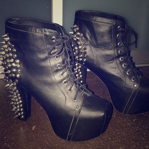 Jeffery Campbell Spiked Leather Lita. 10